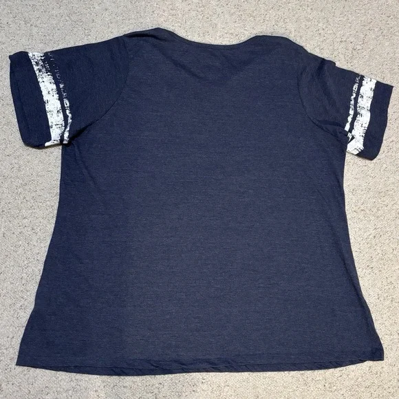 Women's Majestic Fan Fashion NEW ENGLAND PATRIOTS Short Sleeve V-cut T-Shirt 2XL - Picture 5 of 6